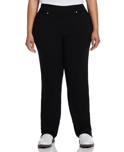 PGA TOUR Women's Pull-on Golf Pant with Tummy Control (Size X-Small-xx-Large)