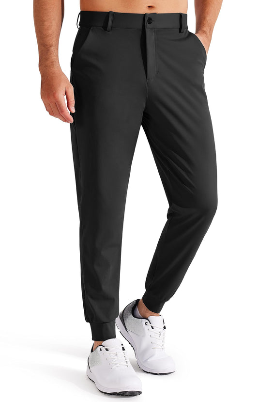 Libin Men's Golf Joggers Stretch Slim Fit Golf Pants Jogging Bowling Outdoor Chino Trousers Sports Running Casual with Pockets